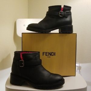 FENDI low ankle motorcycle boots